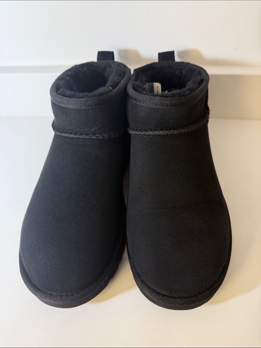 UGG Classic Black Ultra Mini Boots - Size 7